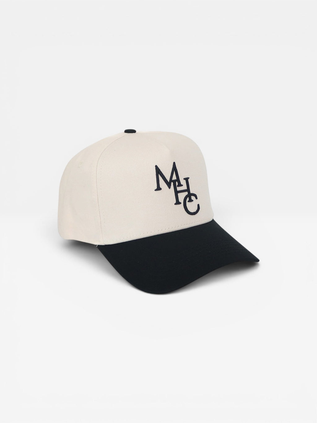 Monday Hoops Club Script Snapback Trucker Hat Cream & Black