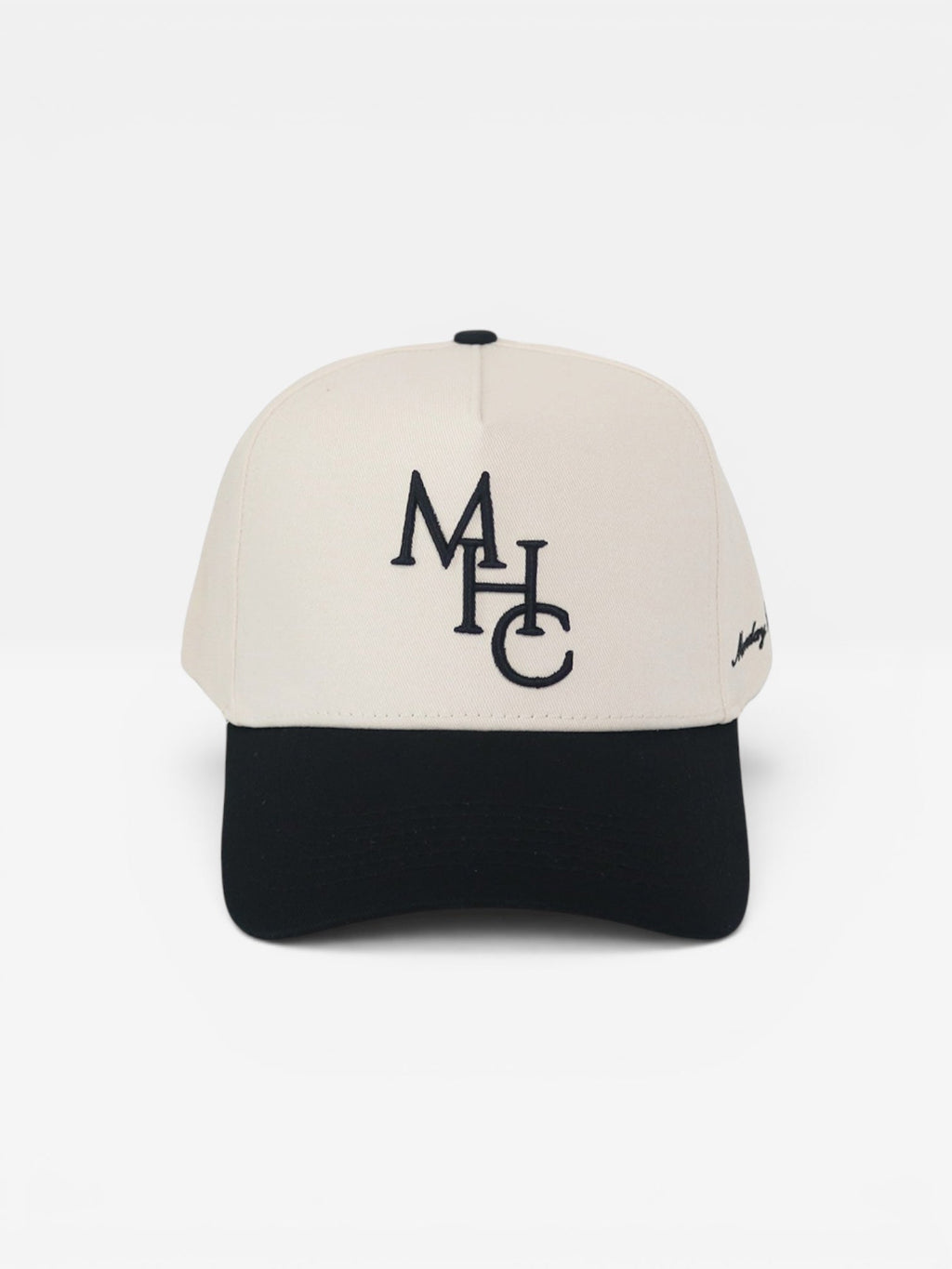 Monday Hoops Club Script Snapback Trucker Hat Cream & Black